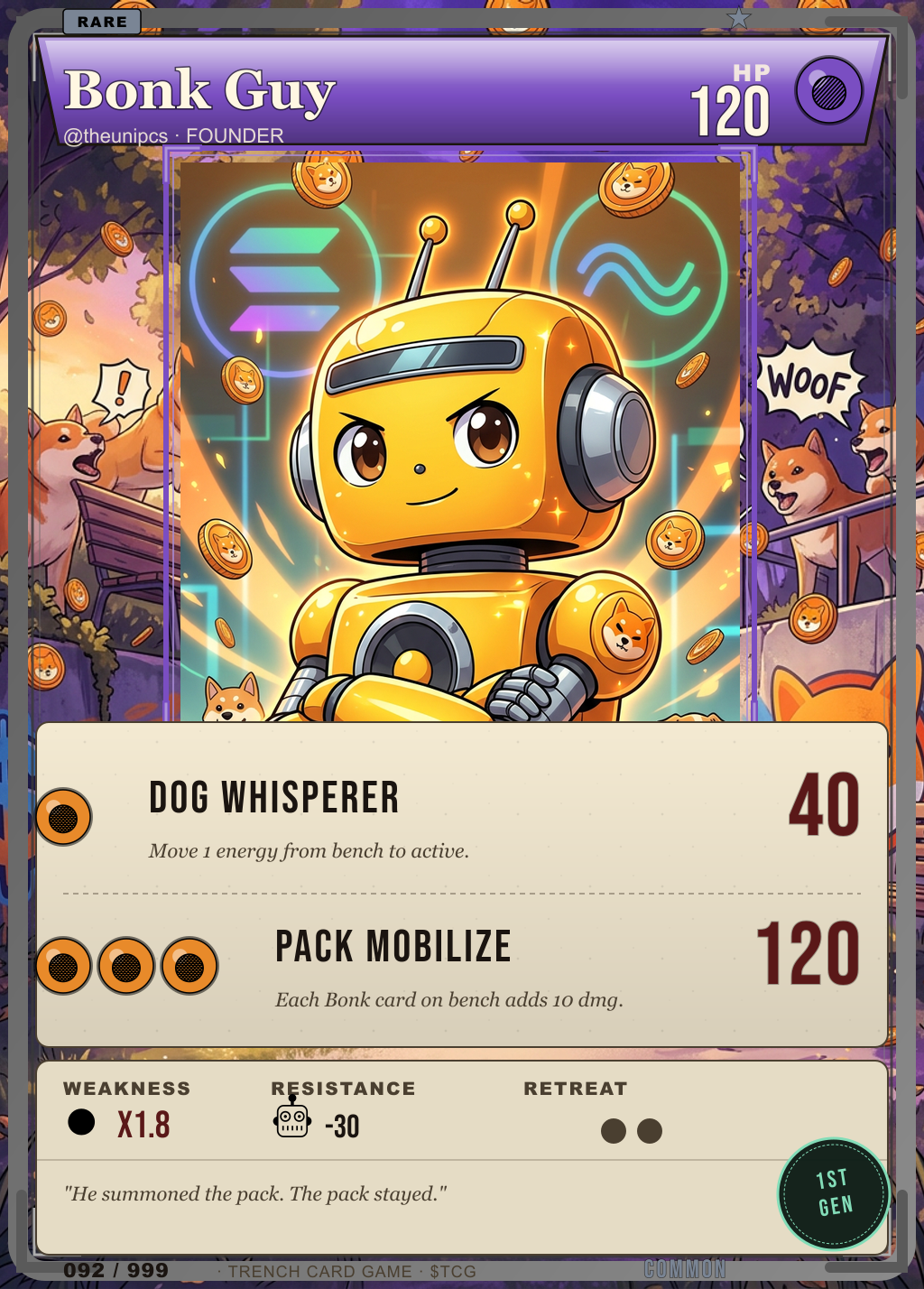 Trench Card 092 · Bonk Guy