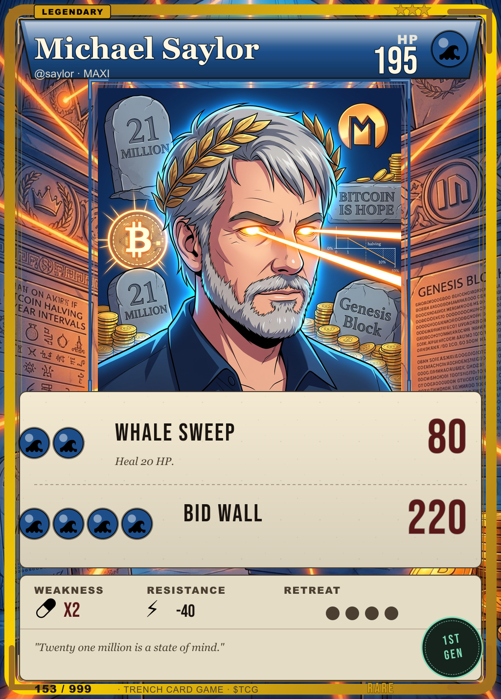 Trench Card 153 · Michael Saylor