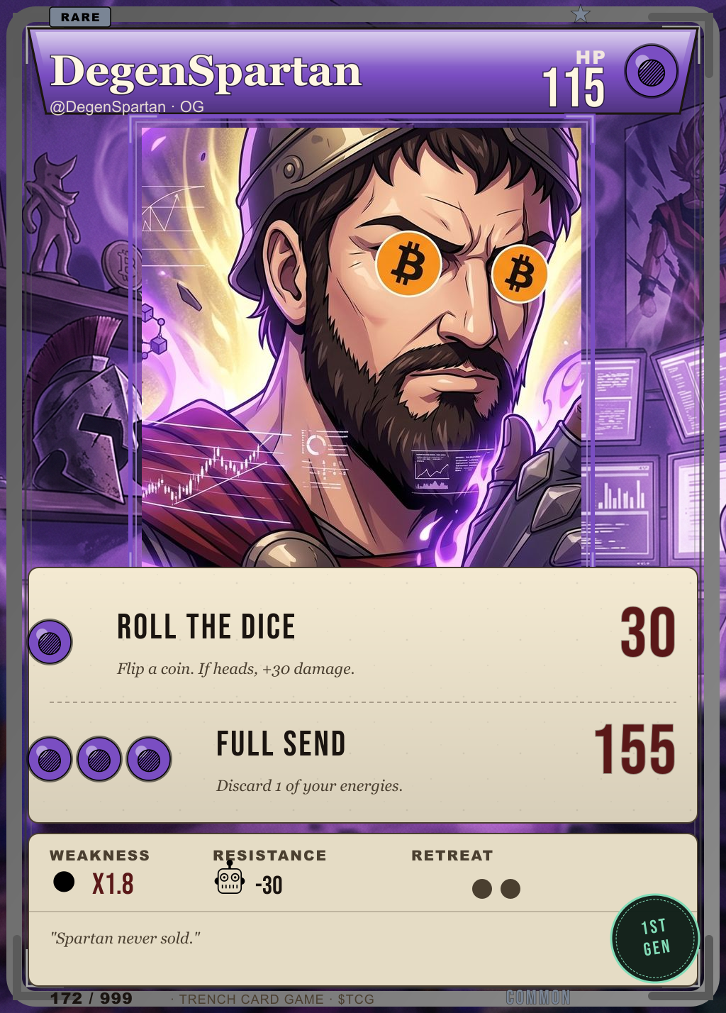 Trench Card 172 · DegenSpartan