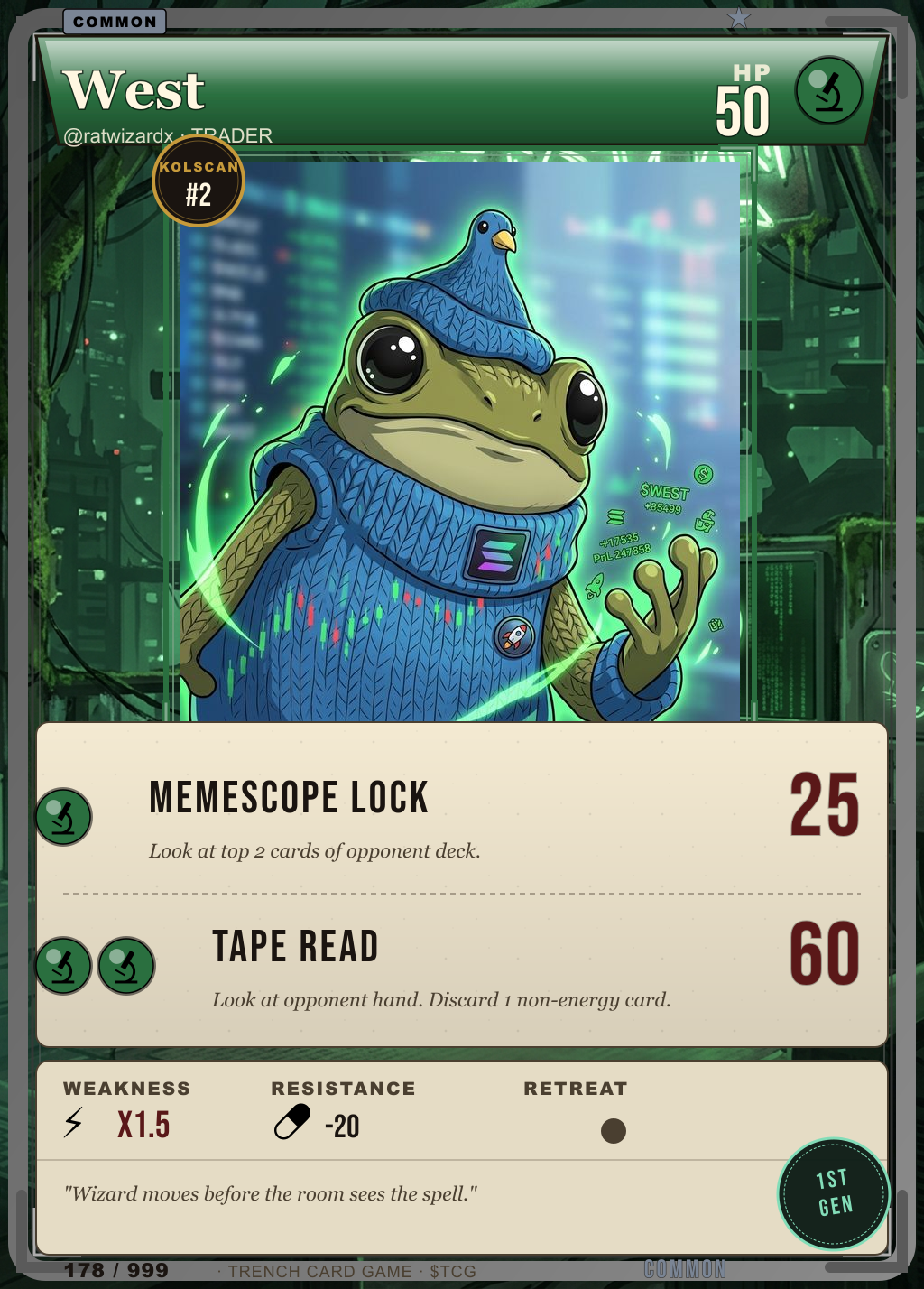 Trench Card 178 · West