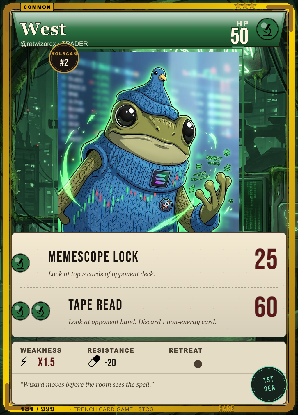 Trench Card 181 · West
