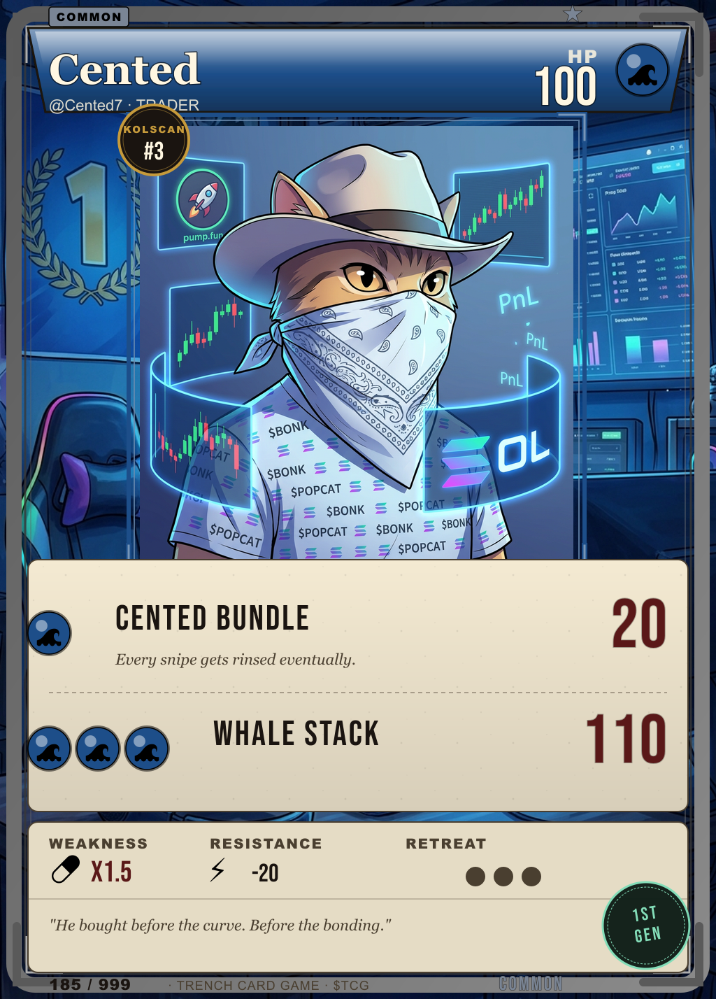 Trench Card 185 · Cented