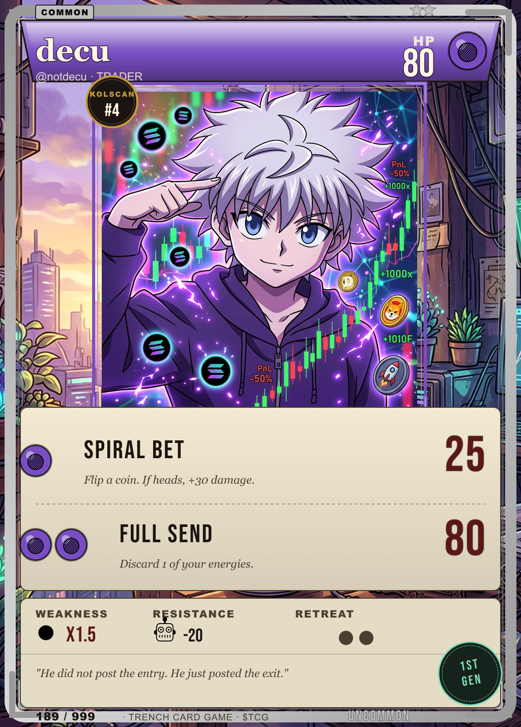 Trench Card 189 · decu
