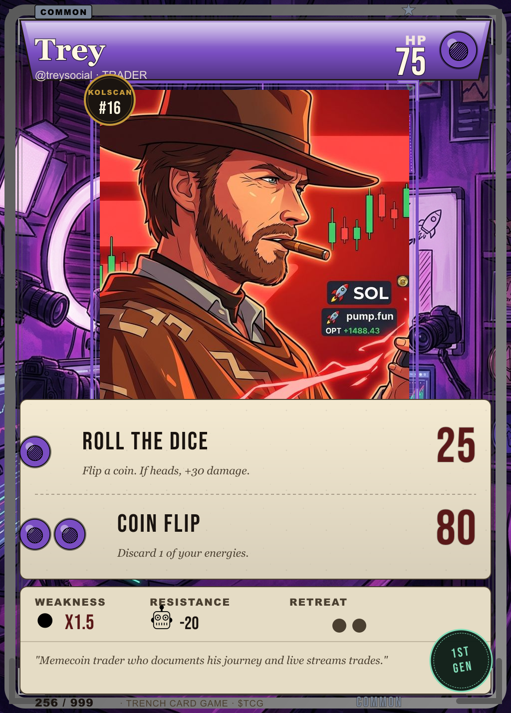 Trench Card 256 · Trey