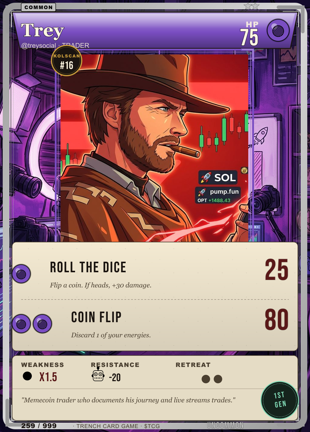 Trench Card 259 · Trey