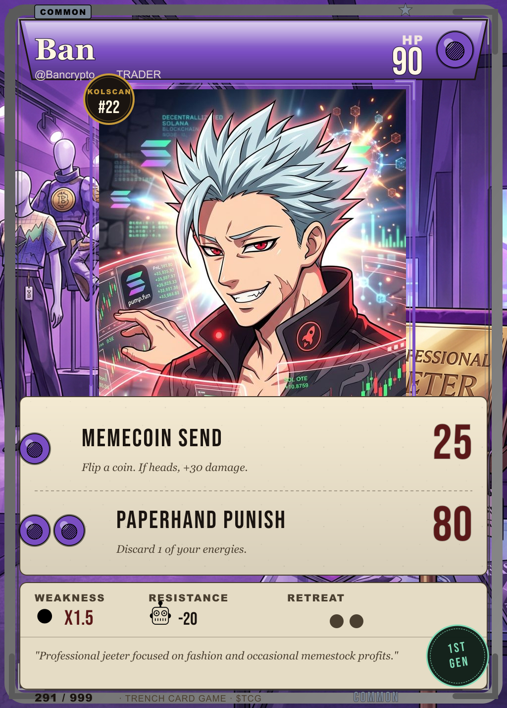 Trench Card 291 · Ban