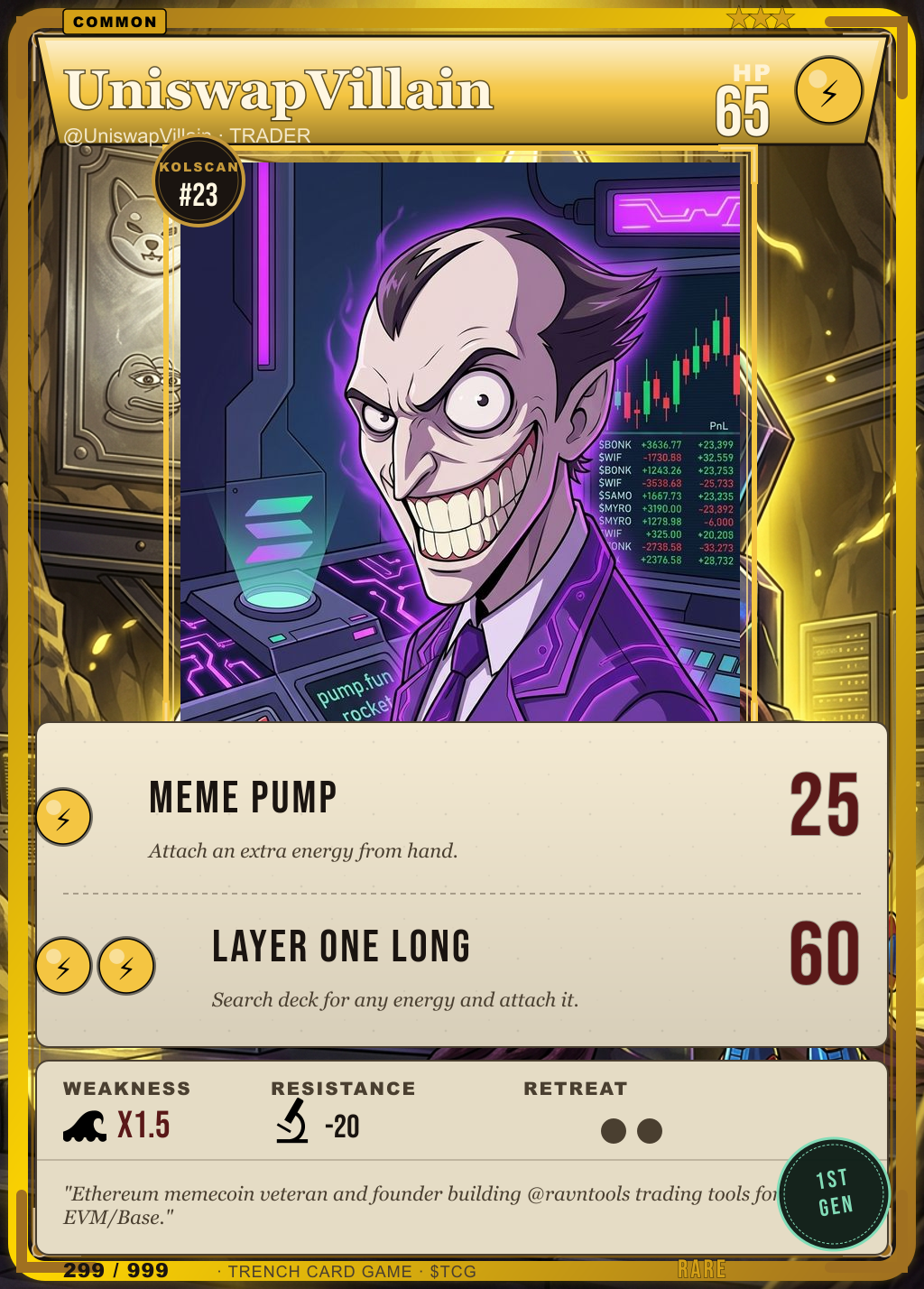 Trench Card 299 · UniswapVillain