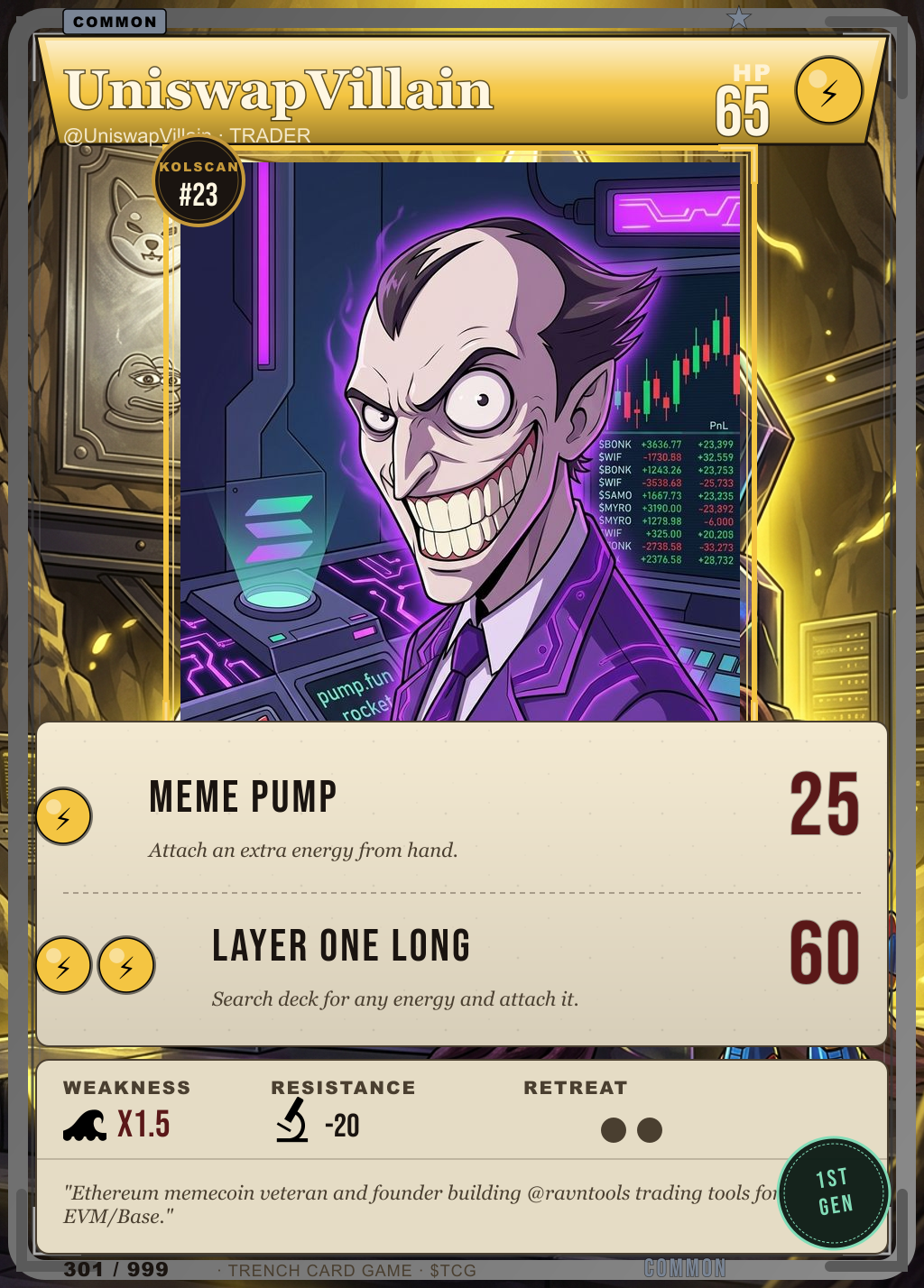 Trench Card 301 · UniswapVillain