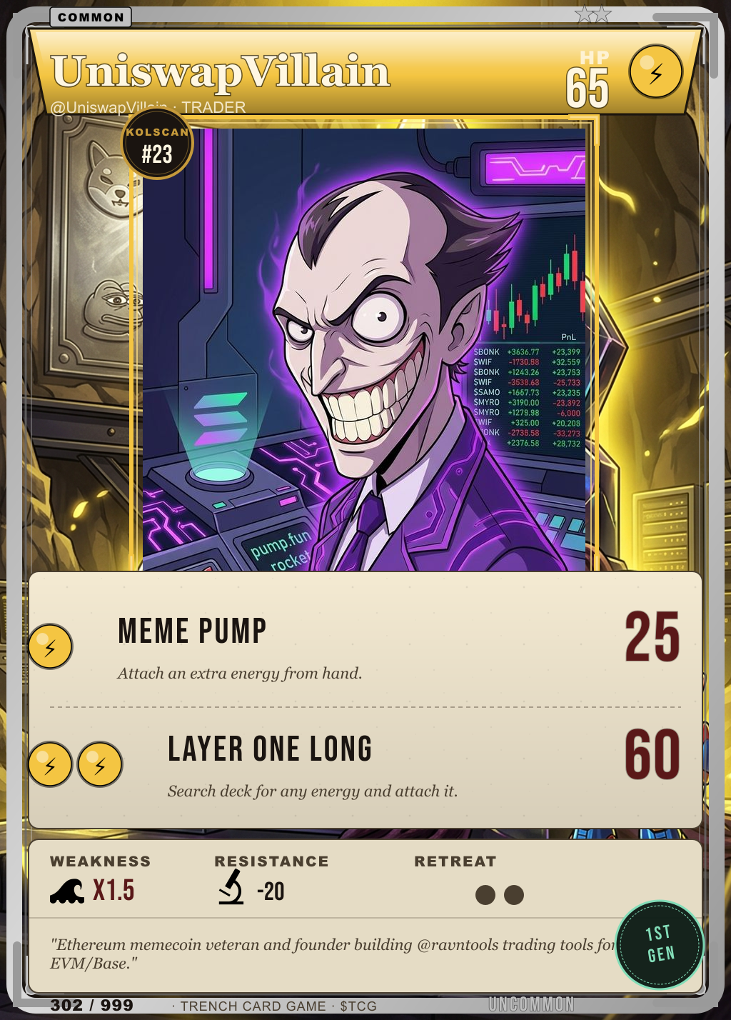 Trench Card 302 · UniswapVillain