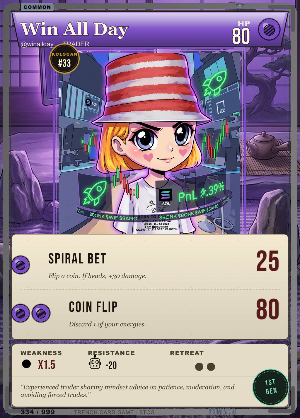 Trench Card 334 · Win All Day