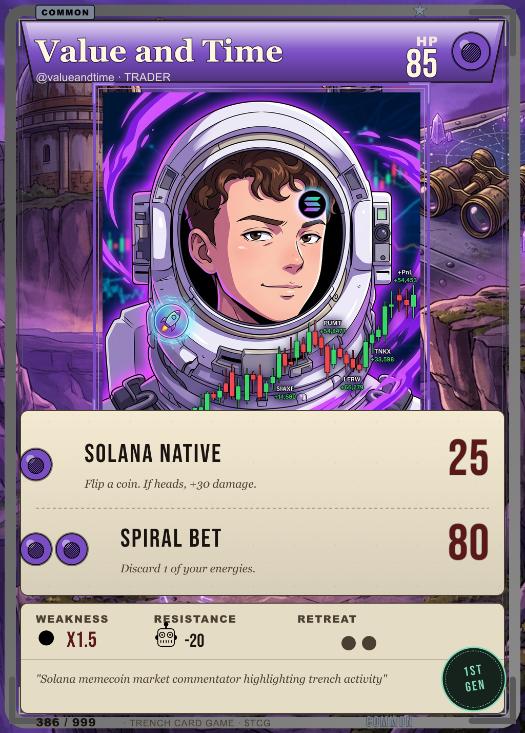 Trench Card 386 · Value and Time