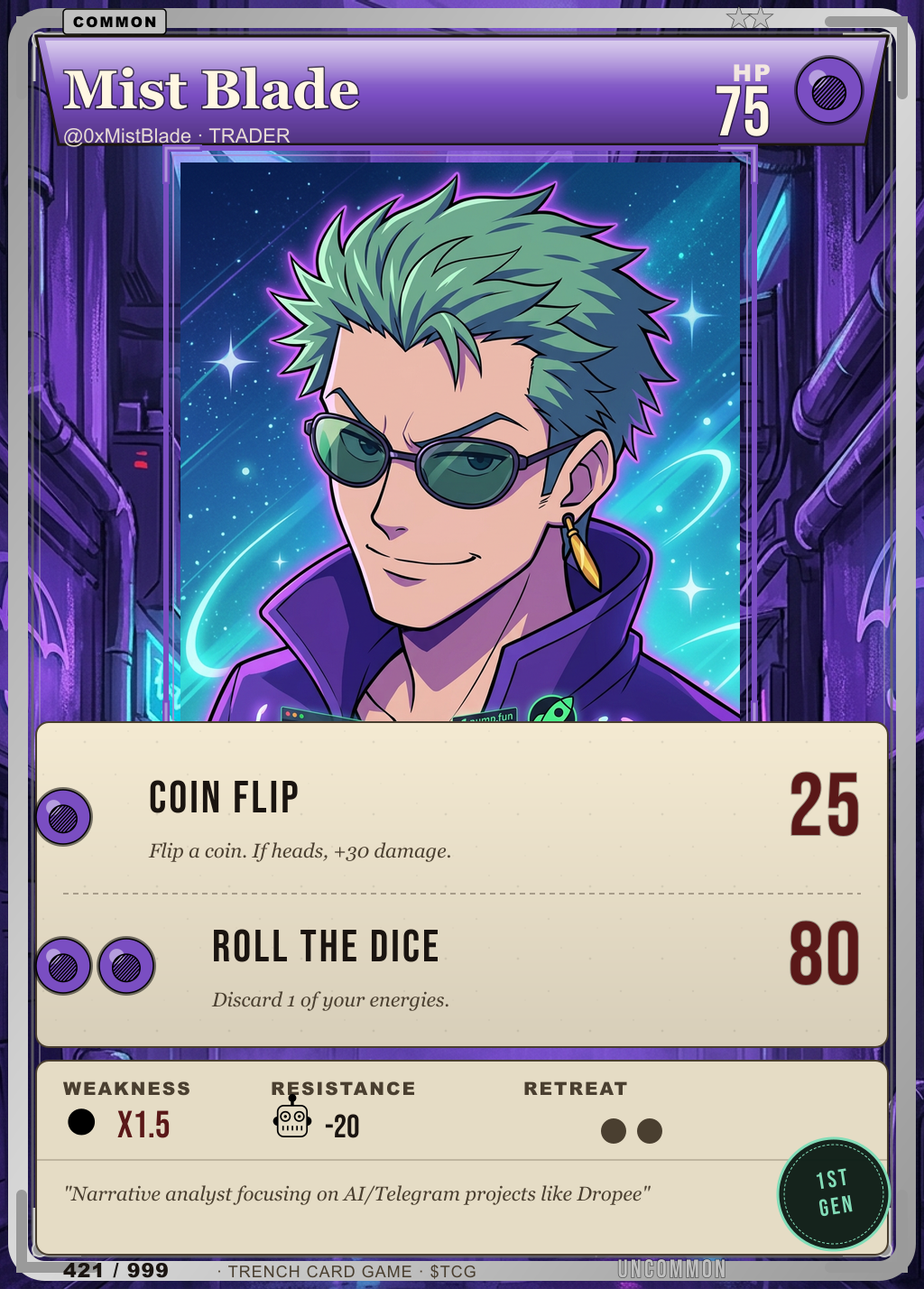 Trench Card 421 · Mist Blade