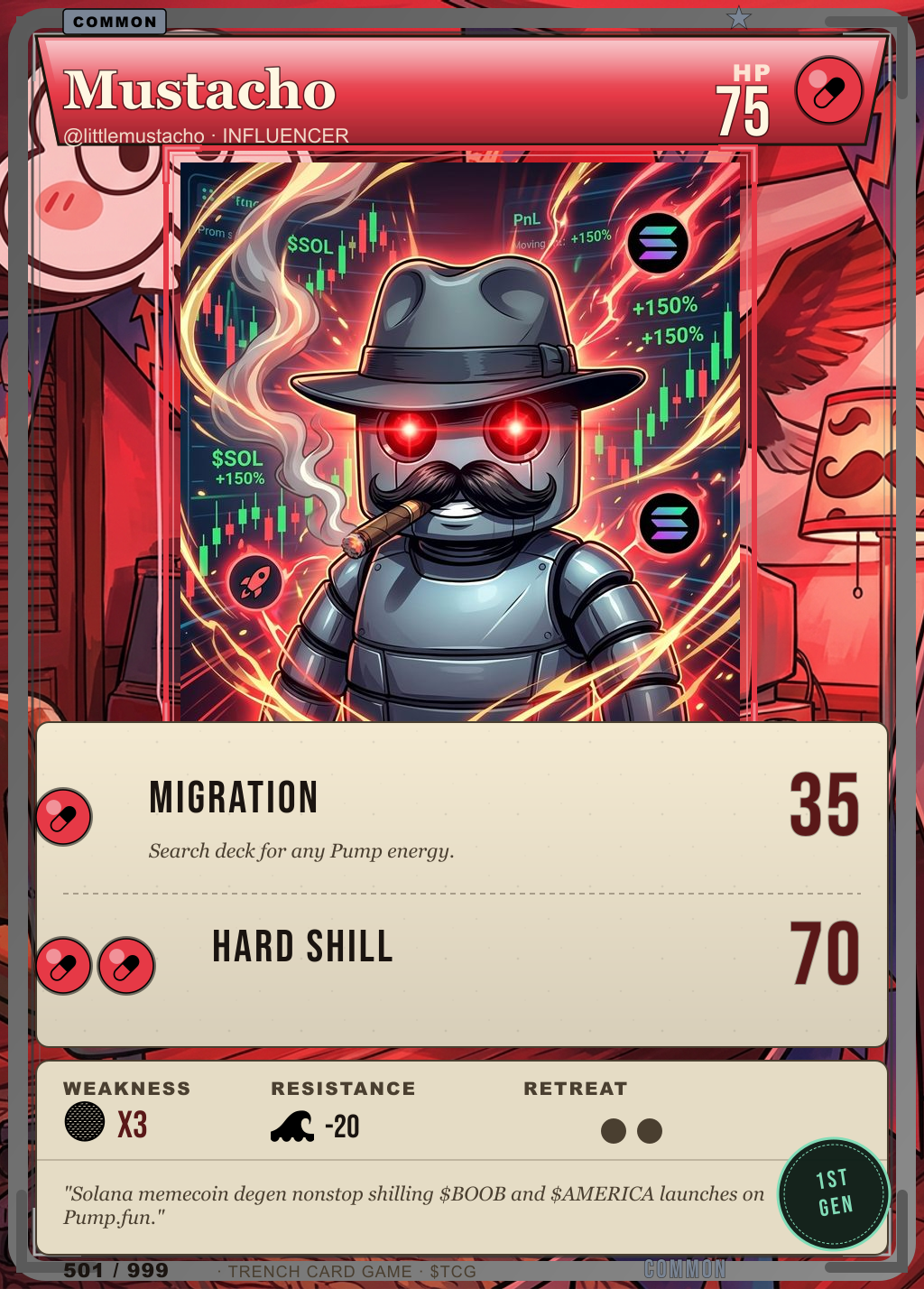 Trench Card 501 · Mustacho