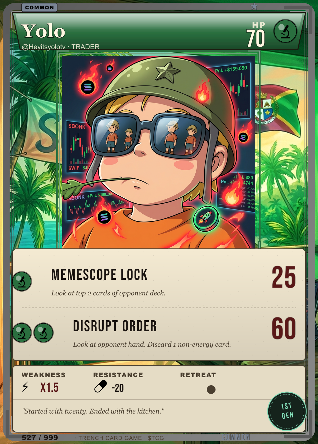 Trench Card 527 · Yolo