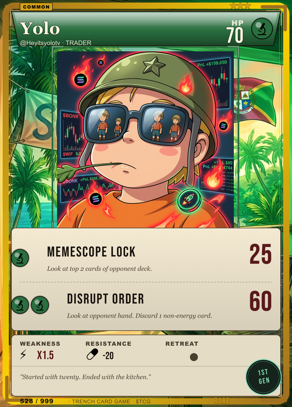 Trench Card 528 · Yolo
