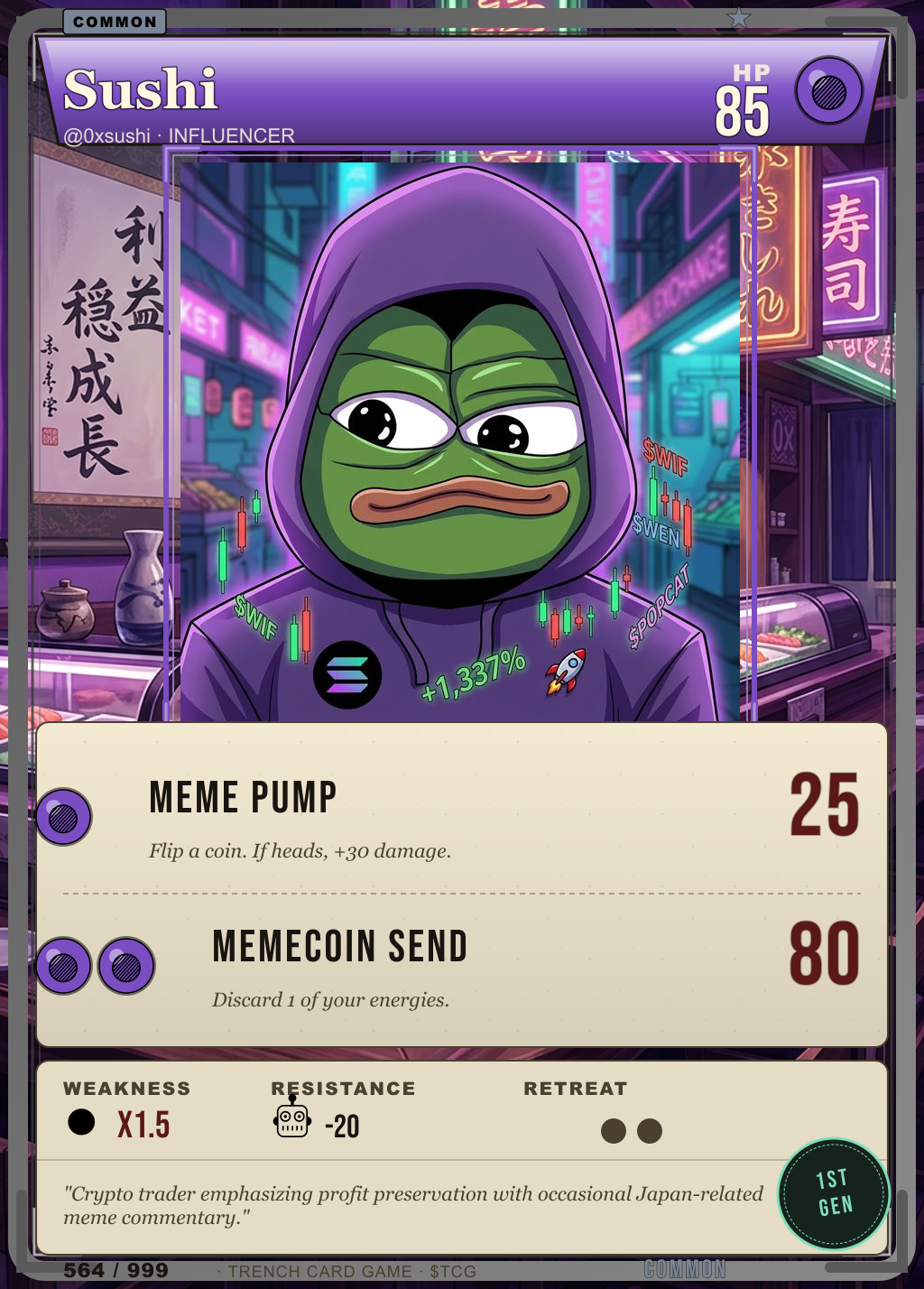 Trench Card 564 · Sushi