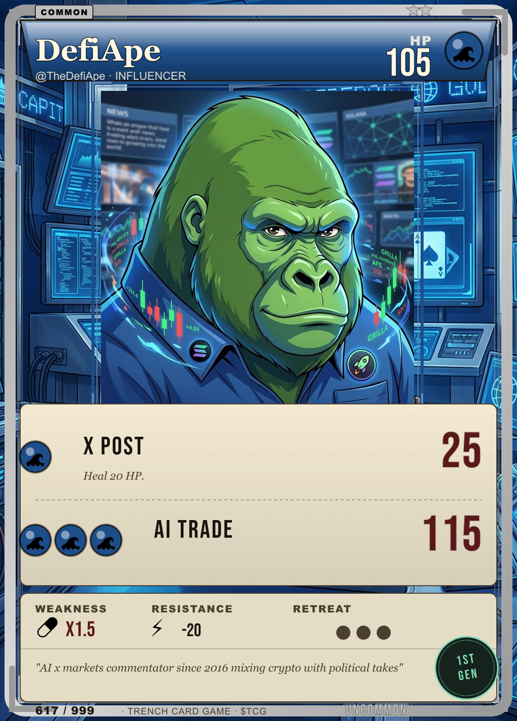 Trench Card 617 · DefiApe