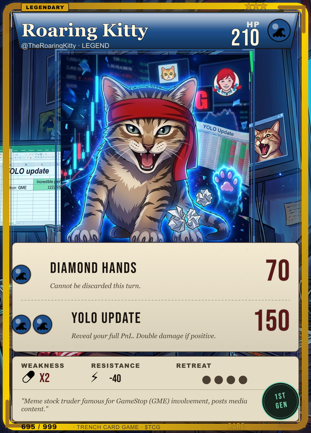 Trench Card 695 · Roaring Kitty