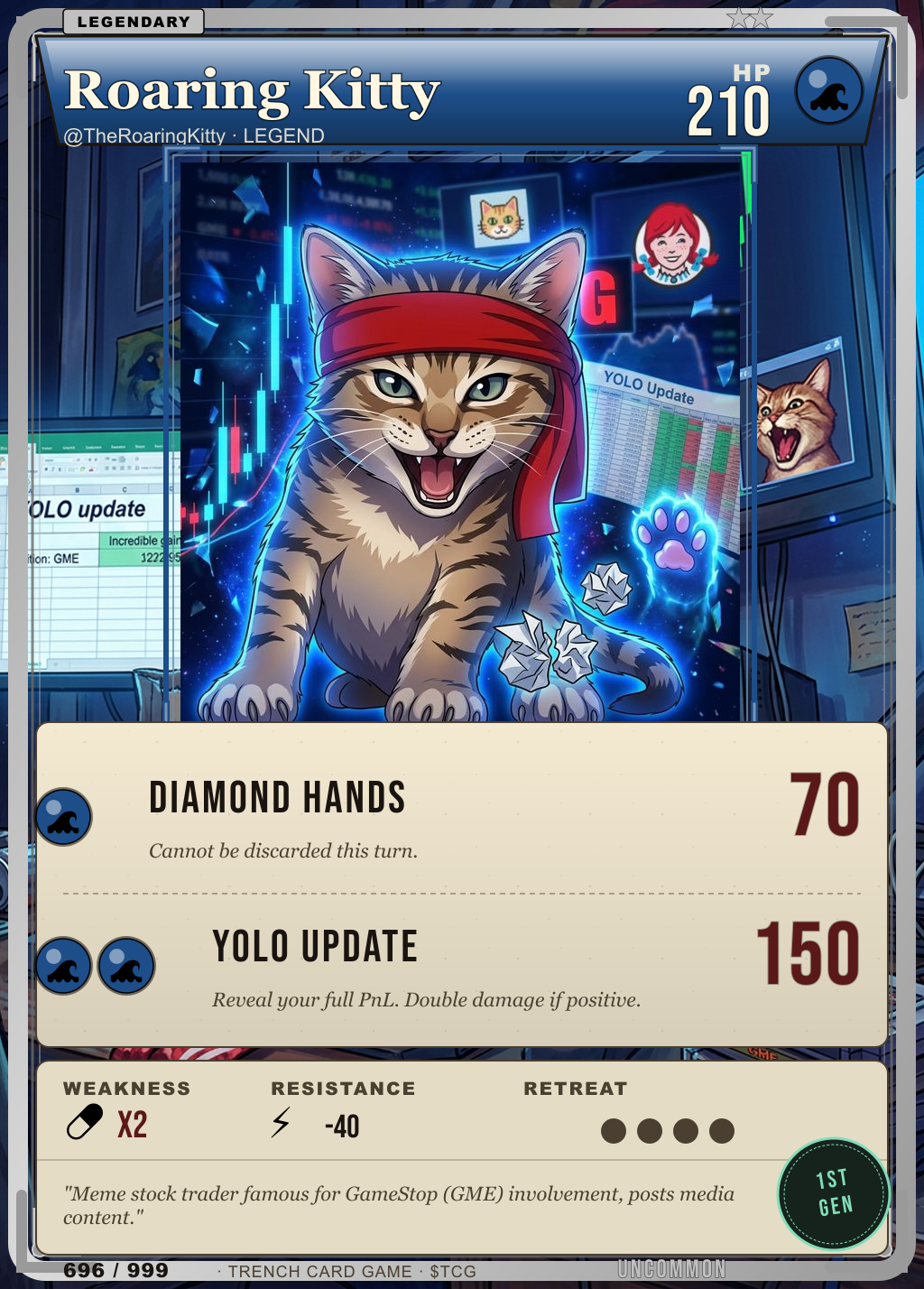 Trench Card 696 · Roaring Kitty