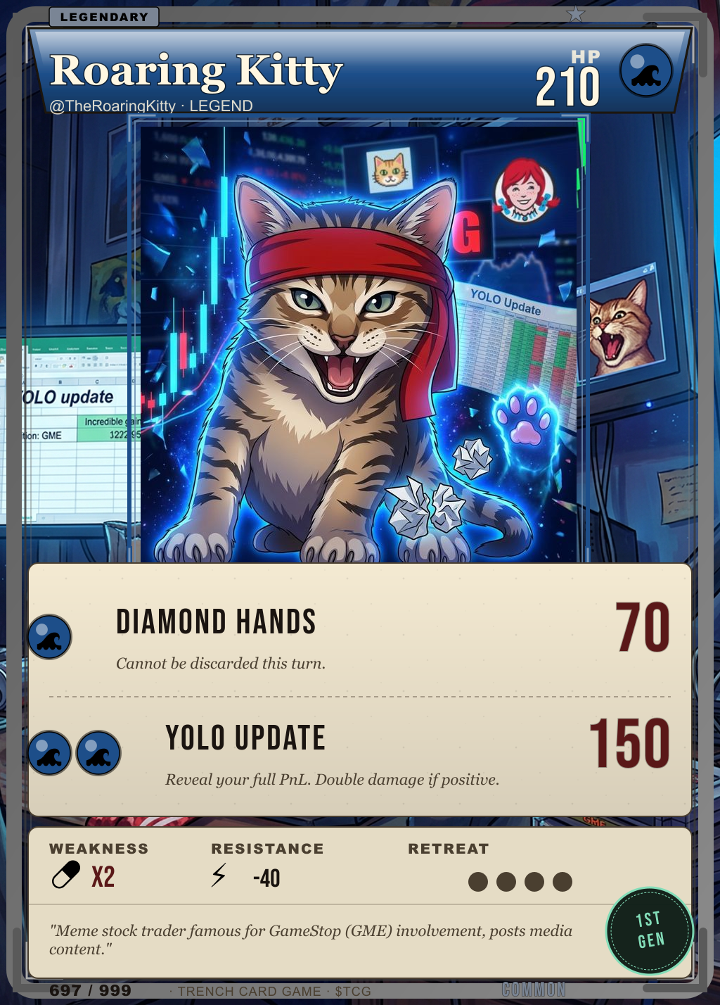 Trench Card 697 · Roaring Kitty