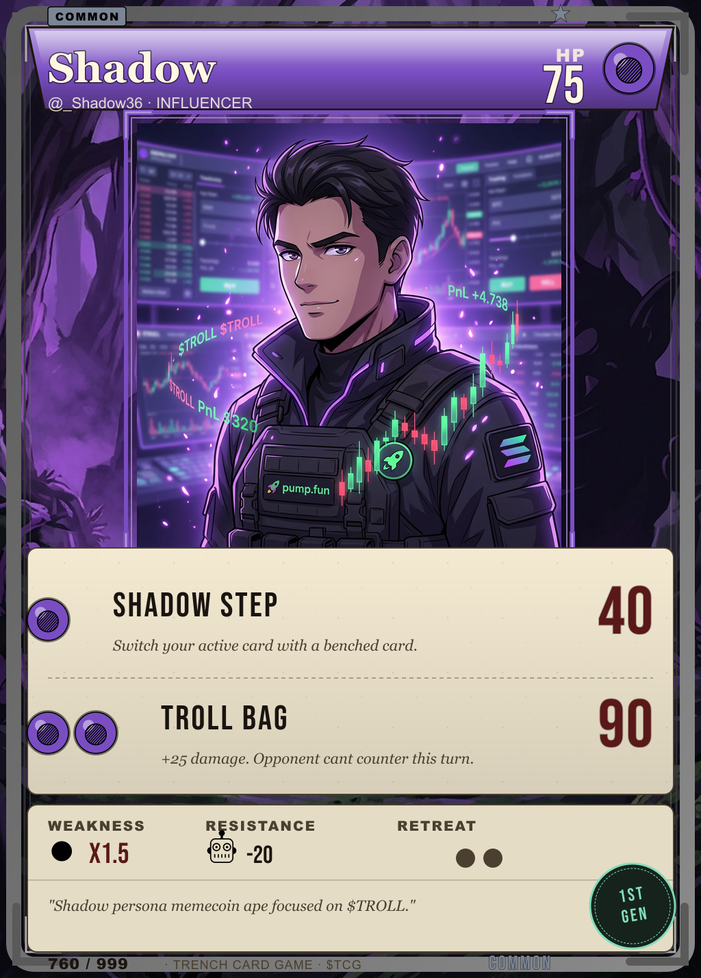 Trench Card 760 · Shadow