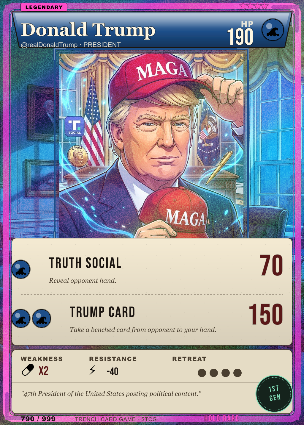 Trench Card 790 · Donald Trump