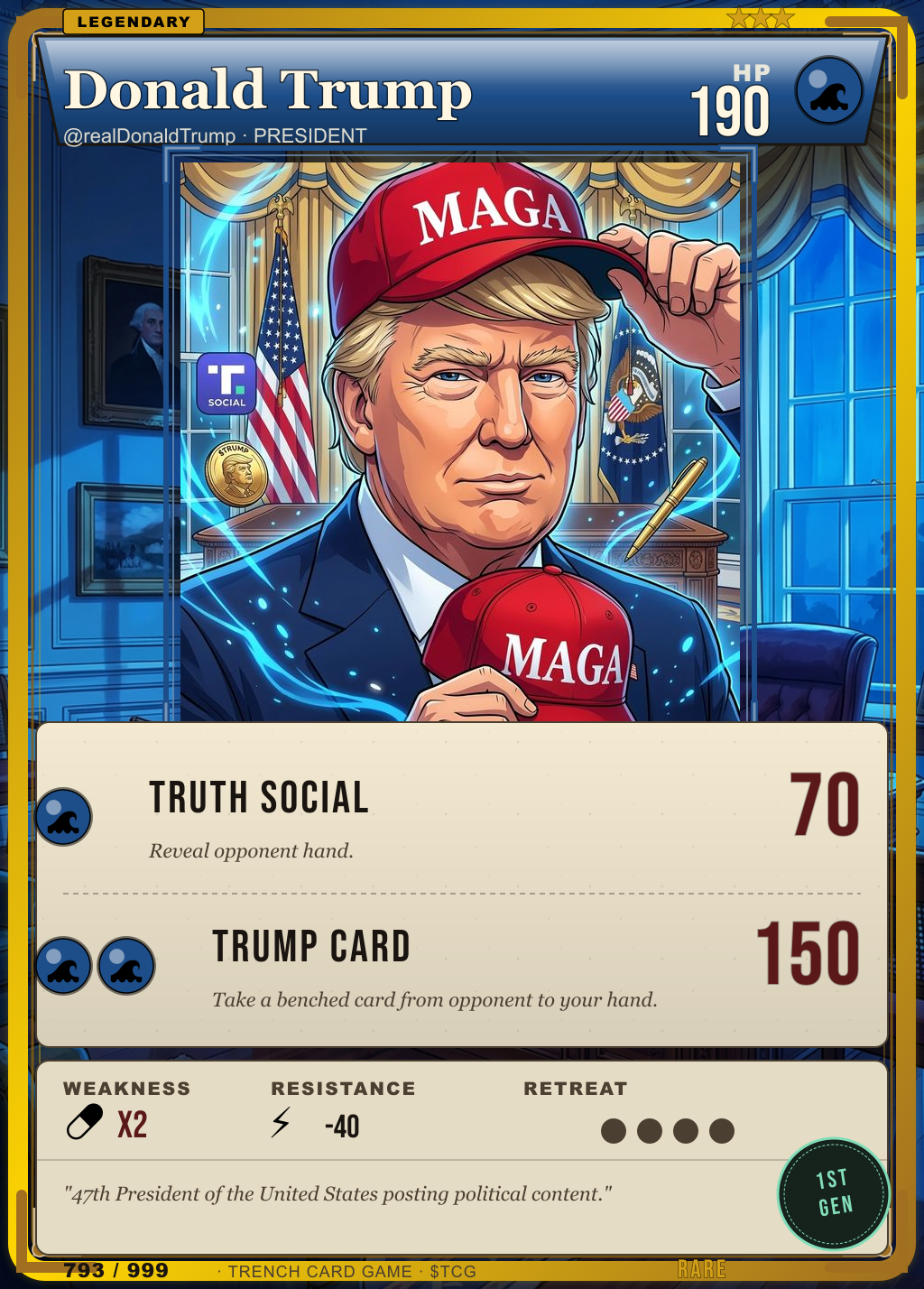 Trench Card 793 · Donald Trump