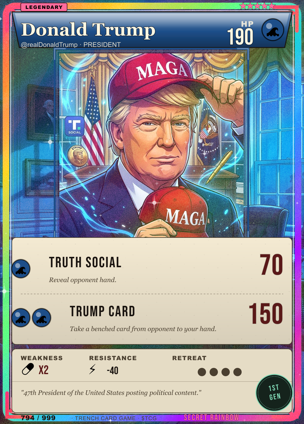 Trench Card 794 · Donald Trump