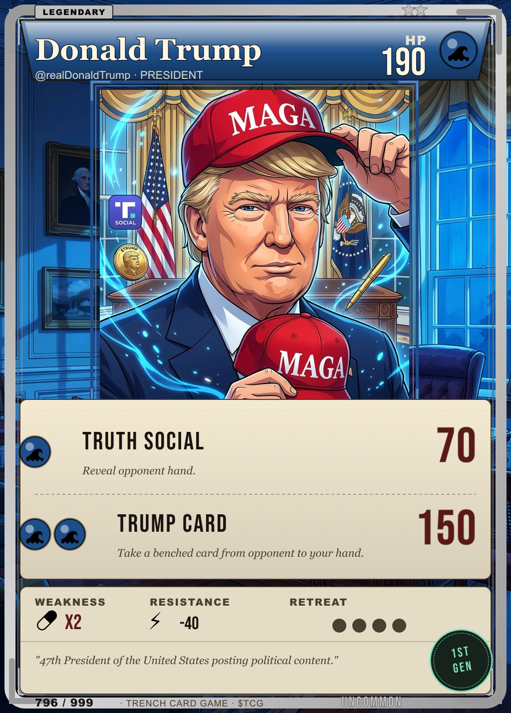 Trench Card 796 · Donald Trump