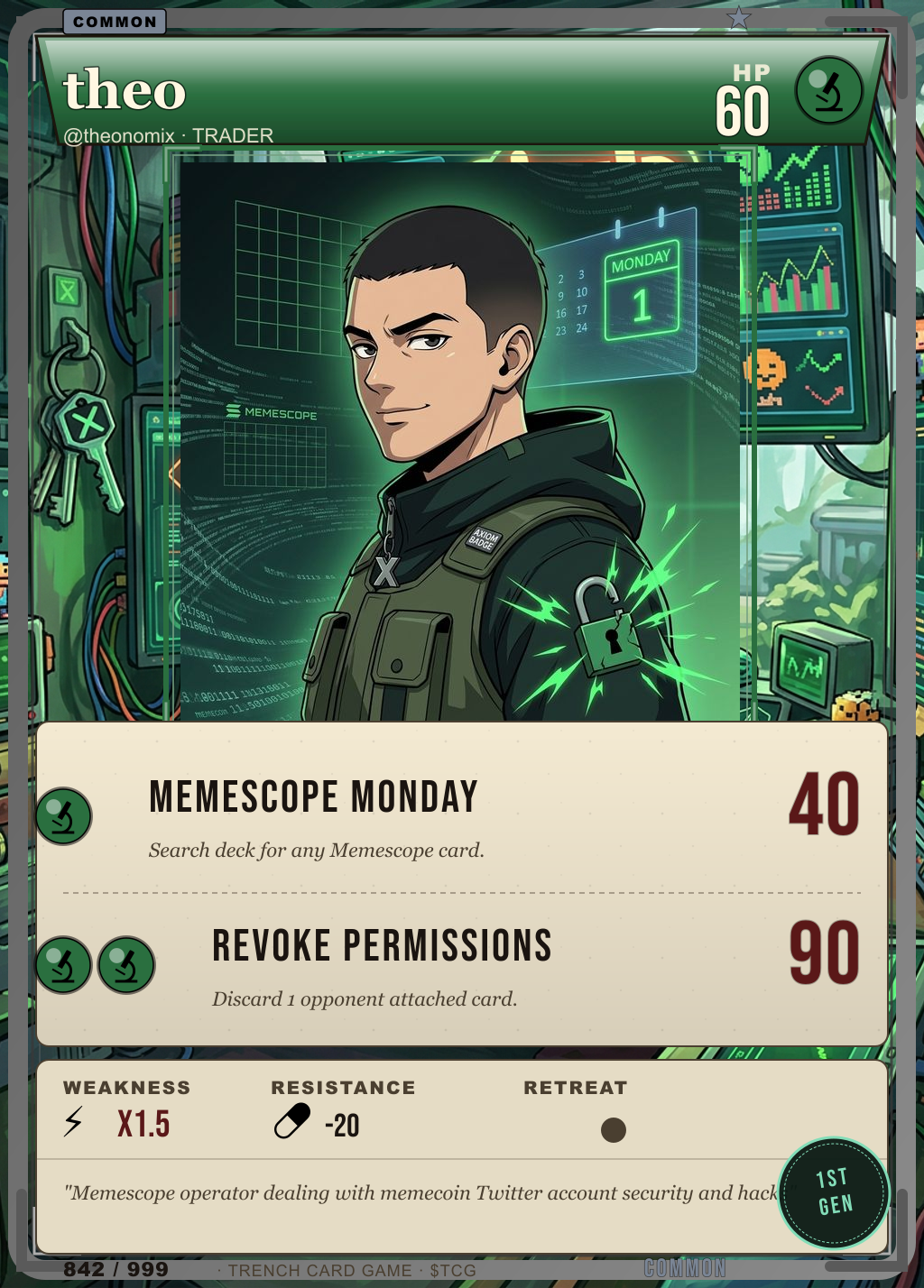 Trench Card 842 · theo