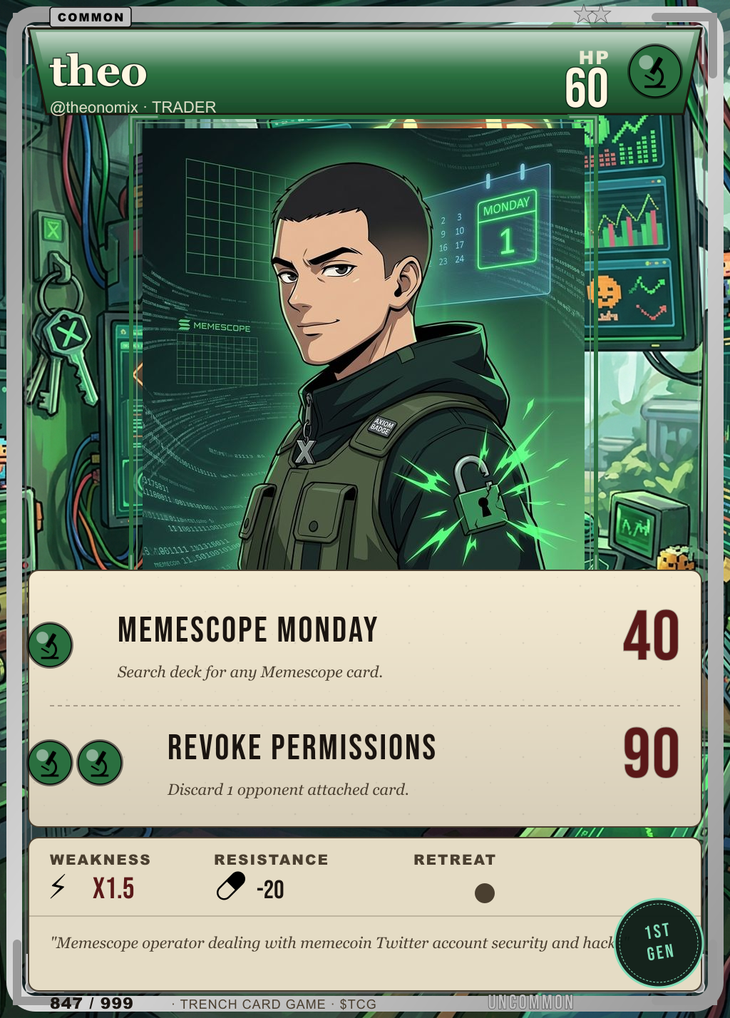Trench Card 847 · theo