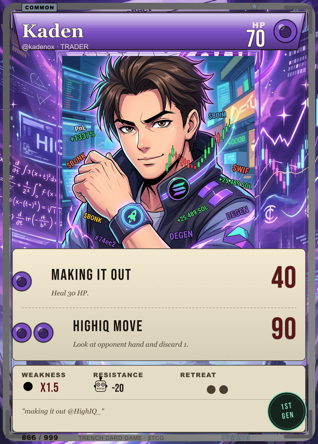 Trench Card 866 · Kaden