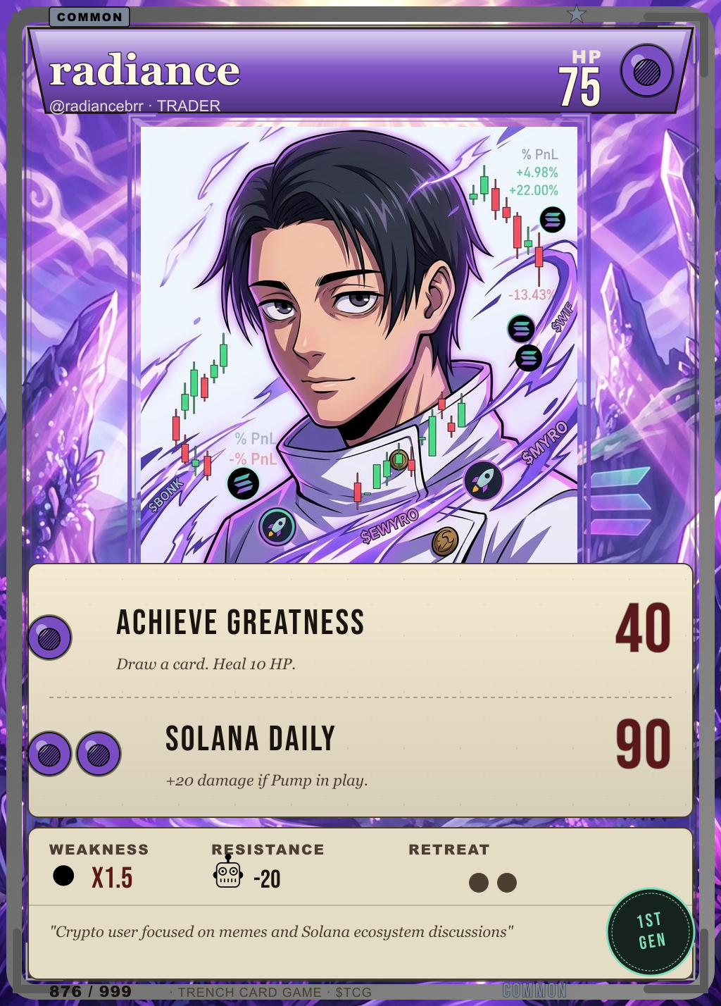 Trench Card 876 · radiance