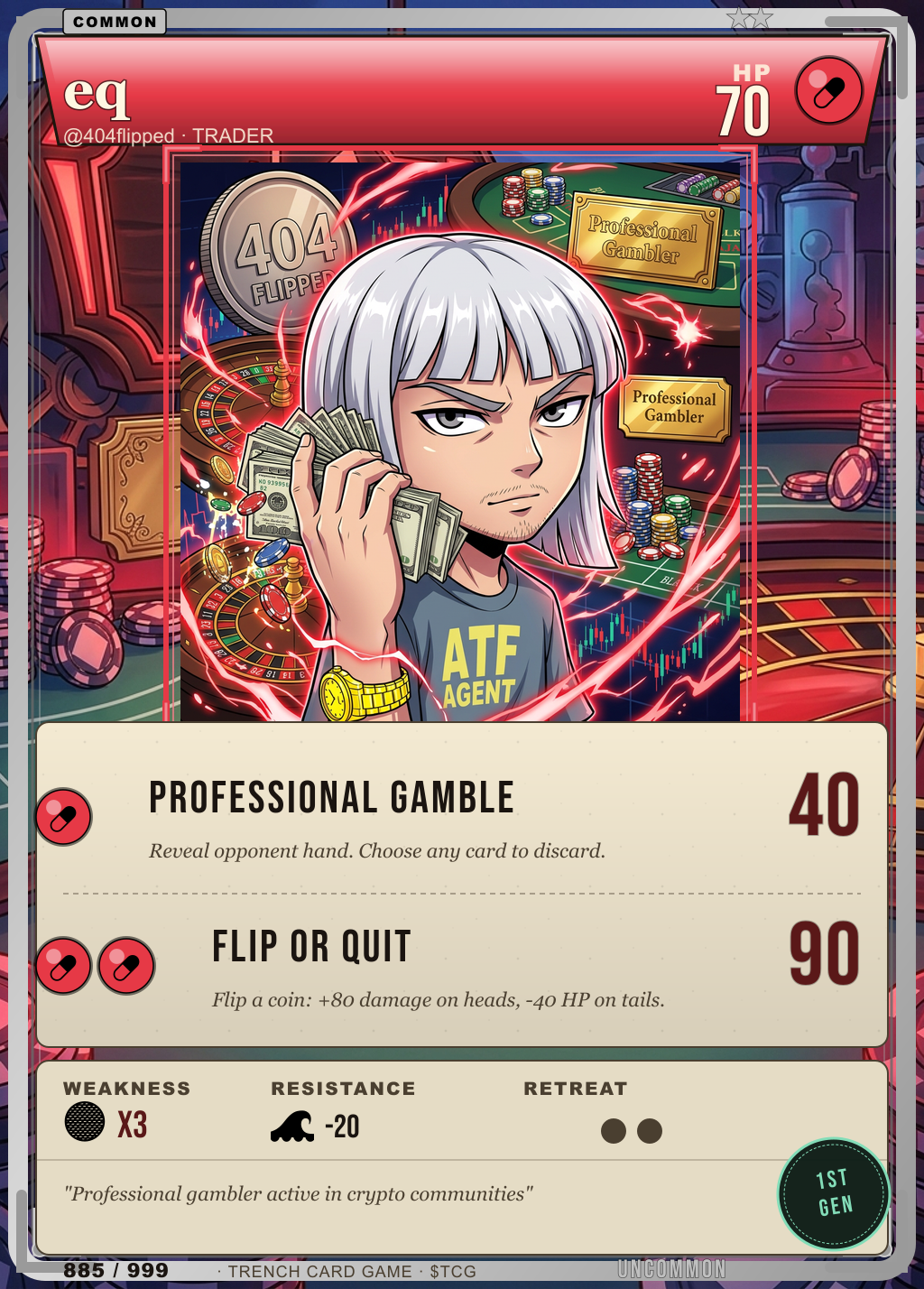 Trench Card 885 · eq
