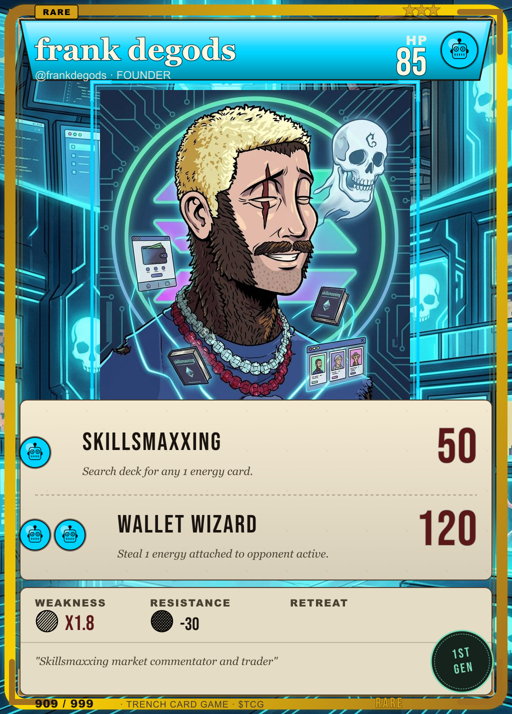 Trench Card 909 · frank degods