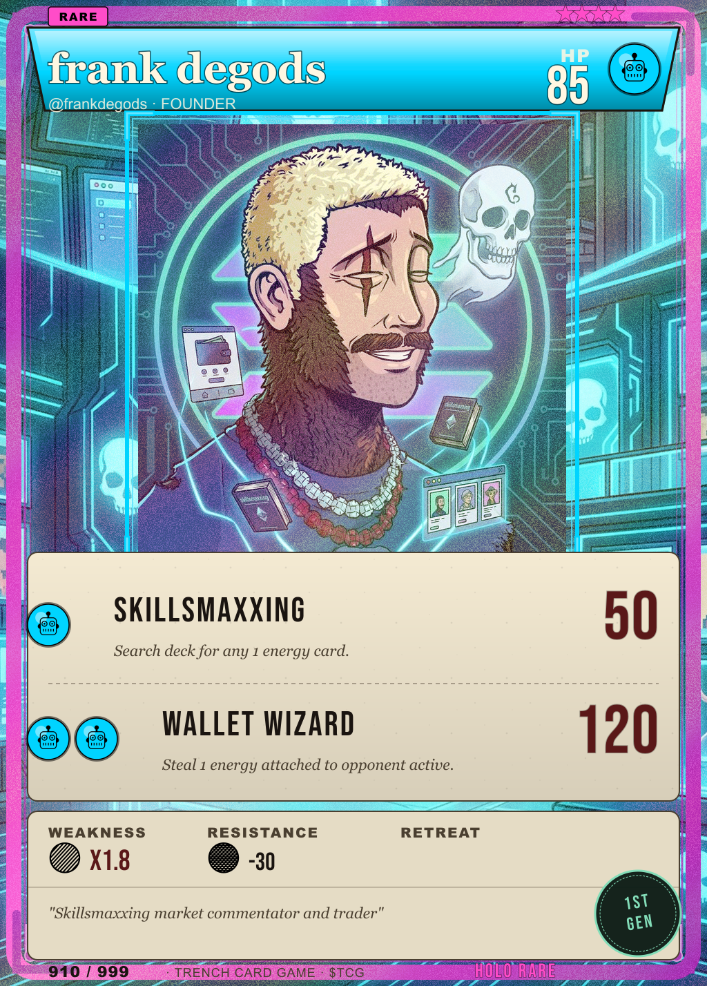 Trench Card 910 · frank degods