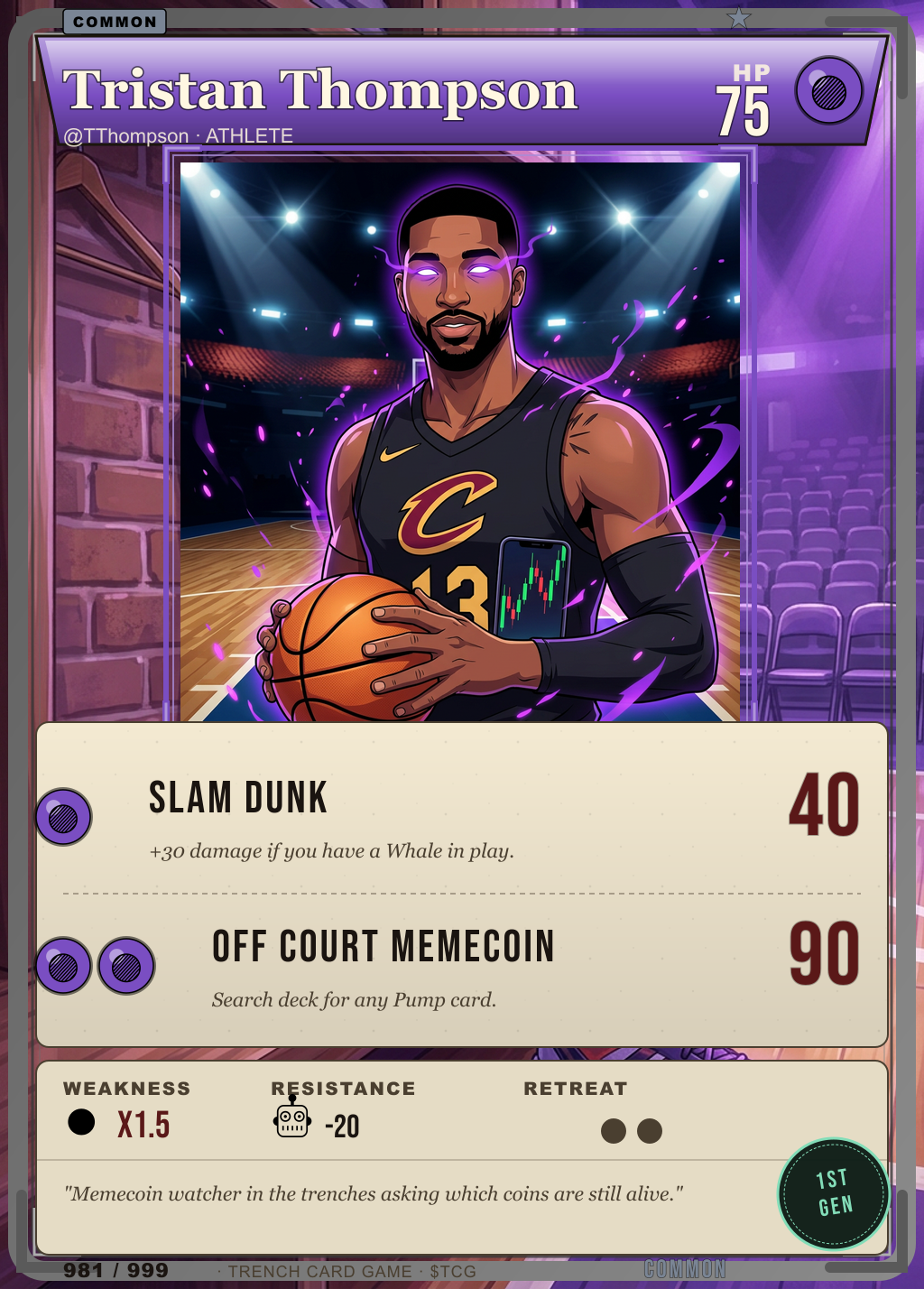 Trench Card 981 · Tristan Thompson