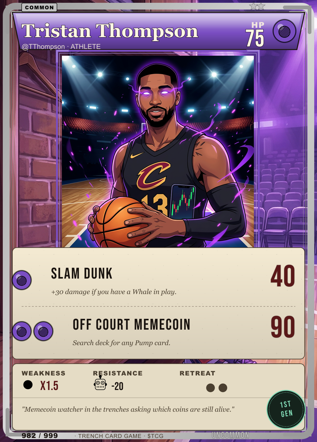 Trench Card 982 · Tristan Thompson